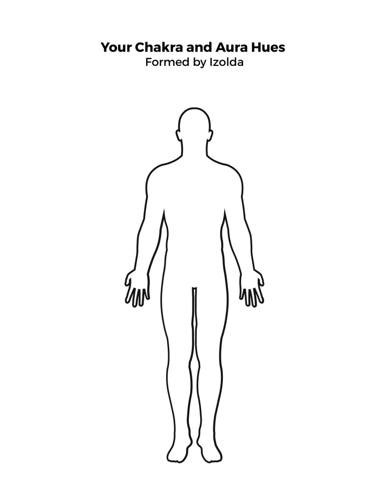 man blank template for chakra drawing