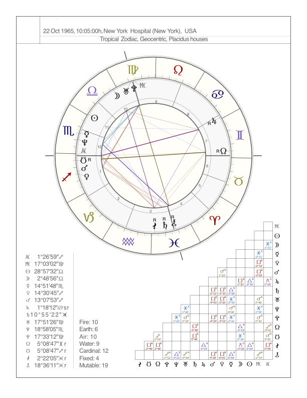 sample birth chart