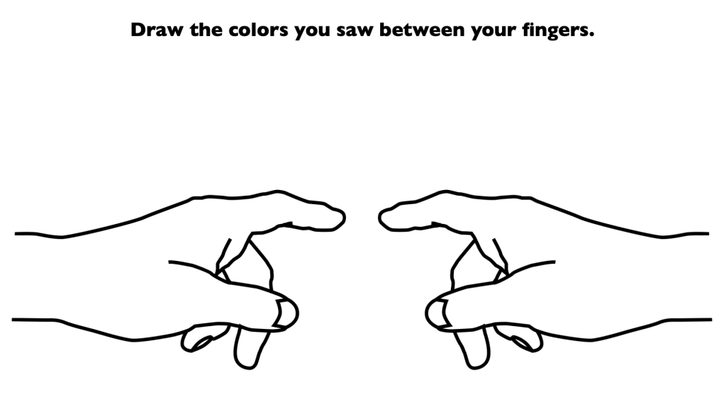 Two hands pointing to each other