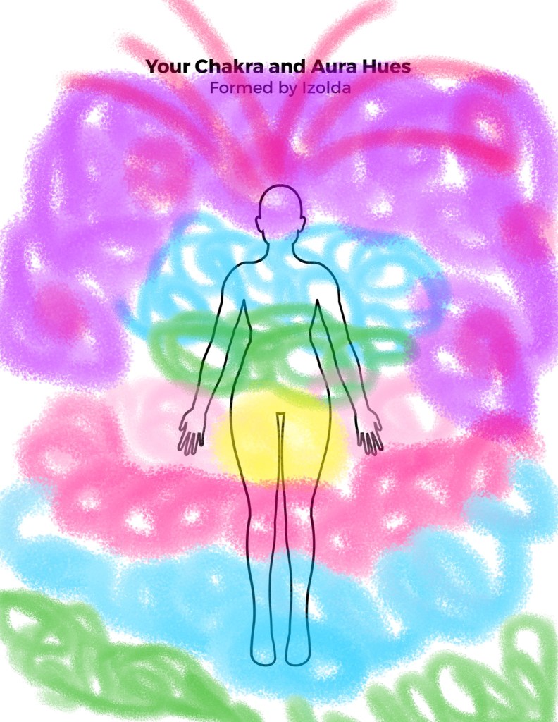 woman chakra drawing