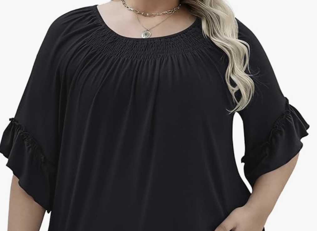 black peasant blouse